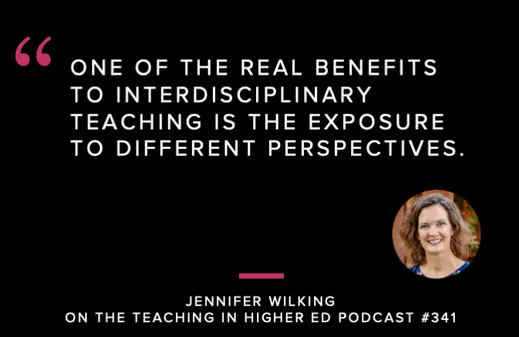 one of the real benefits to interdisciplinary teaching is the exposure to different perspectives